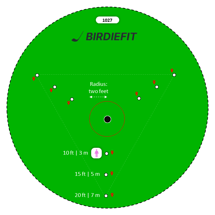 Stop the Ball: Circle, Three Tees Triangle, in a Row